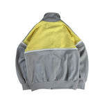Vintage Adidas Sportjacke 80s Made In Korea Grau Gelb M-L