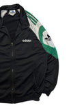 90s Adidas Sportjacke "Sitor" Schwarz Grün L-XL