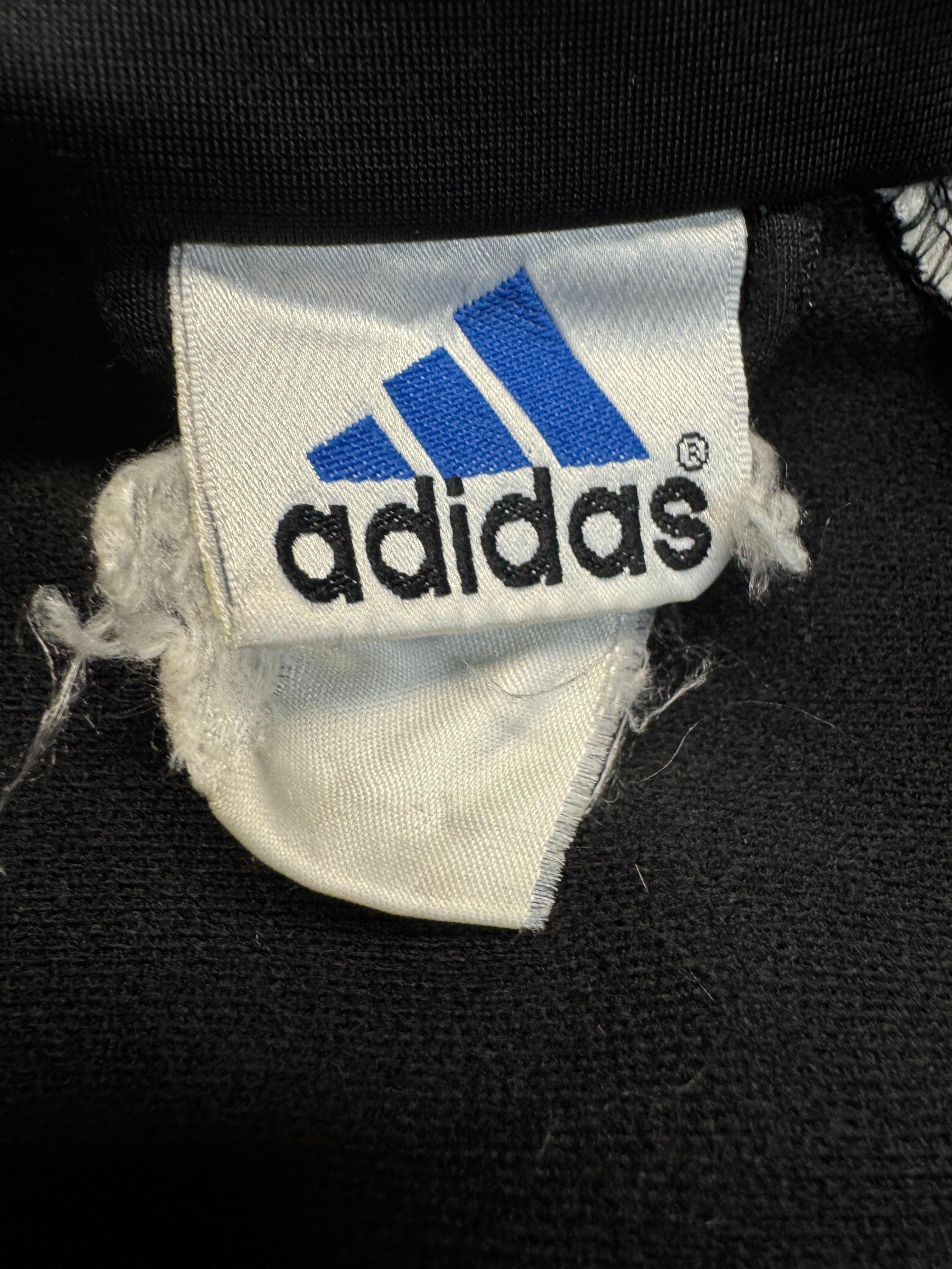 90s Adidas Sportjacke "Sitor" Schwarz Grün L-XL