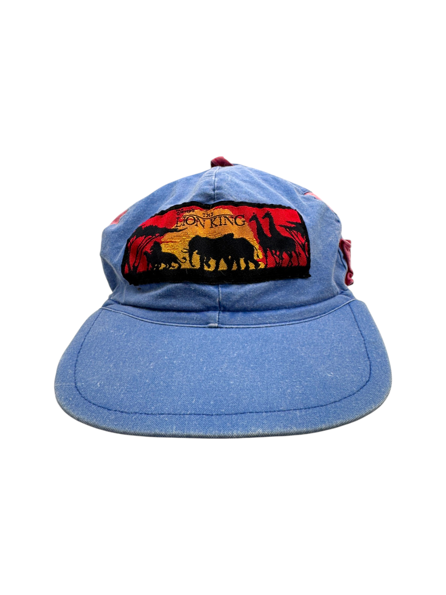 90s Disney Cap Lion King Elastic Back Blau Rot