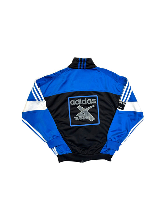 90s Adidas Sportjacke "Training" Blau Schwarz D5 M