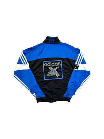 90s Adidas Sportjacke "Training" Blau Schwarz D5 M