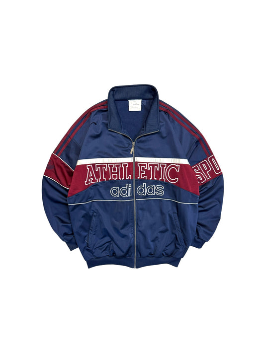 90s Adidas Sportjacke "Athletic" Blau Rot D9 XL-XXL