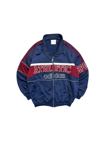 90s Adidas Sportjacke "Athletic" Blau Rot D9 XL-XXL