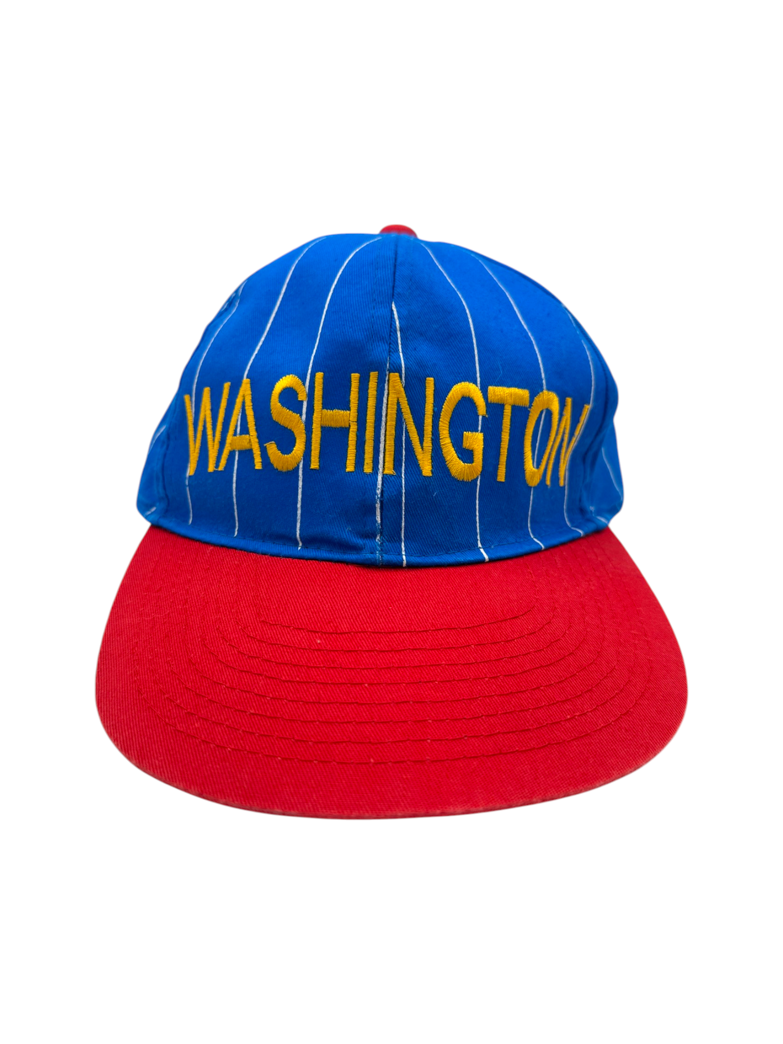 90s Tourist Cap Washington Gestreift Blau Rot 58 cm