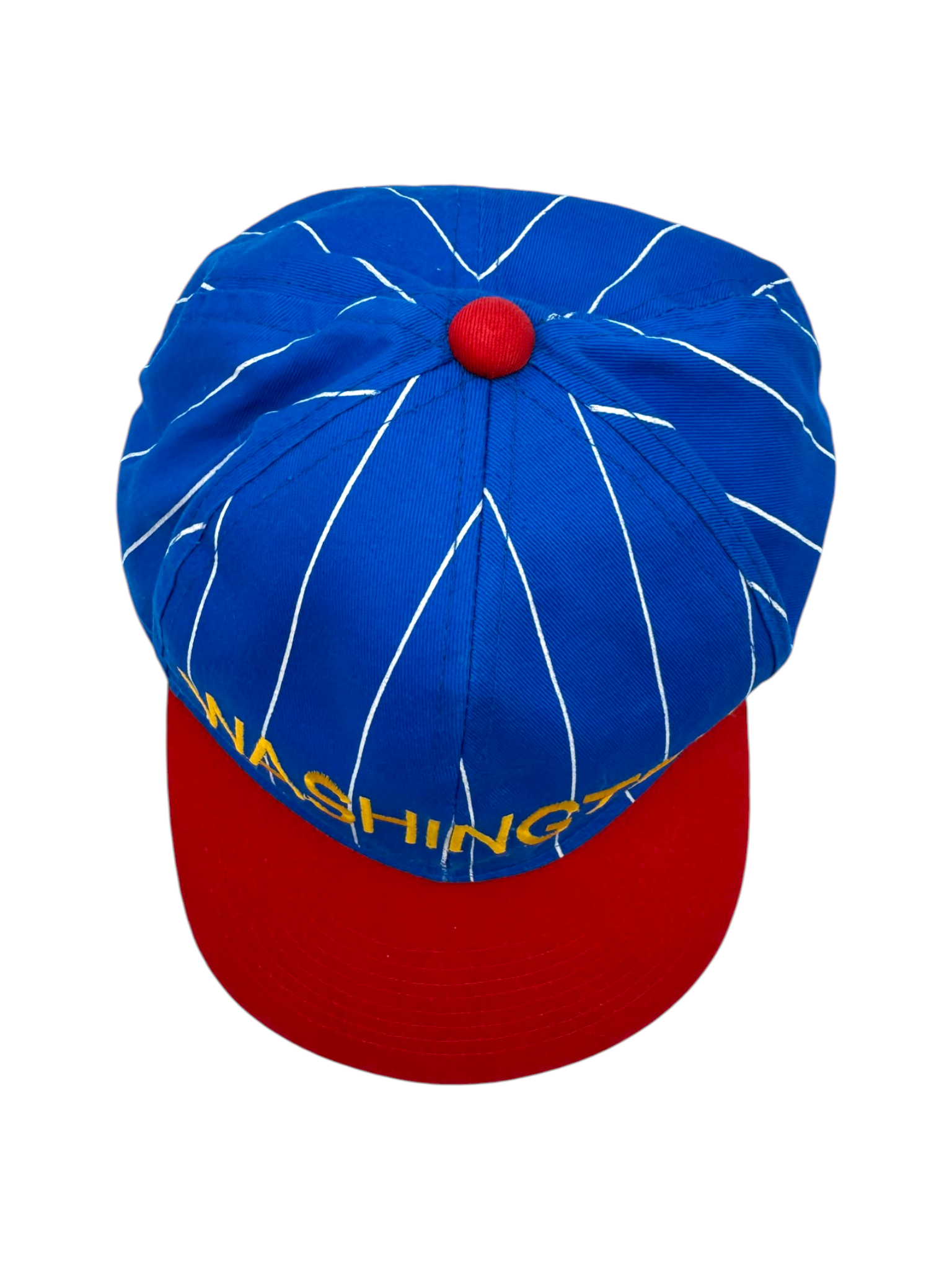 90s Tourist Cap Washington Gestreift Blau Rot 58 cm