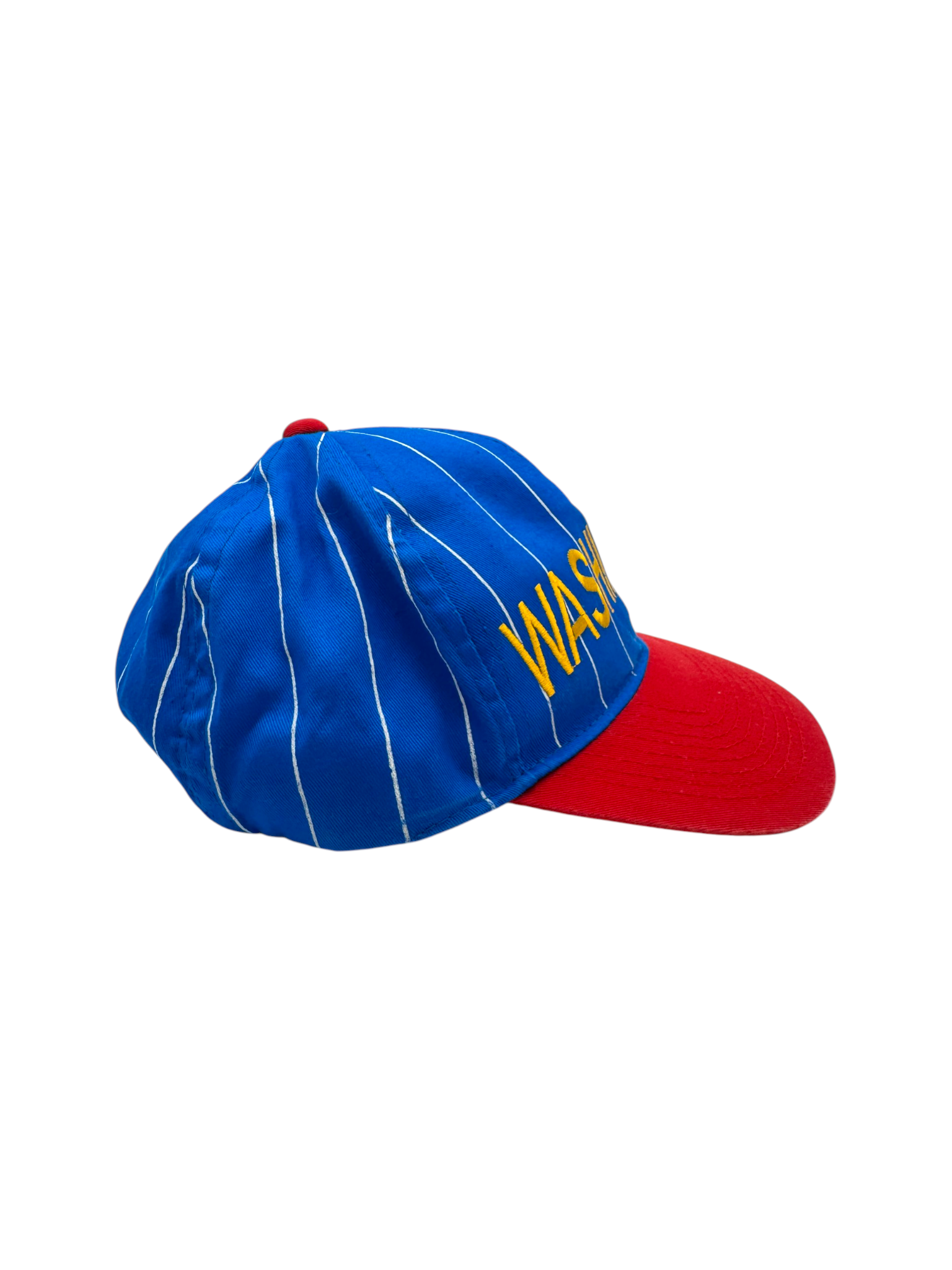 90s Tourist Cap Washington Gestreift Blau Rot 58 cm