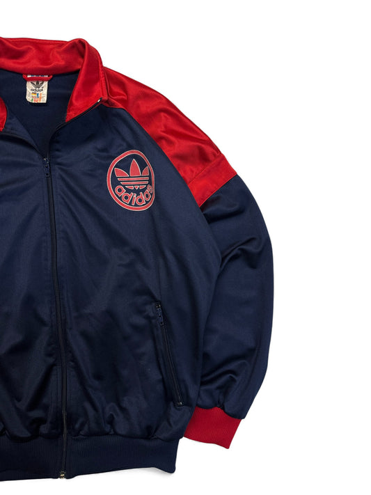 80s Adidas Sportjacke Dunkelblau Rot 52 L