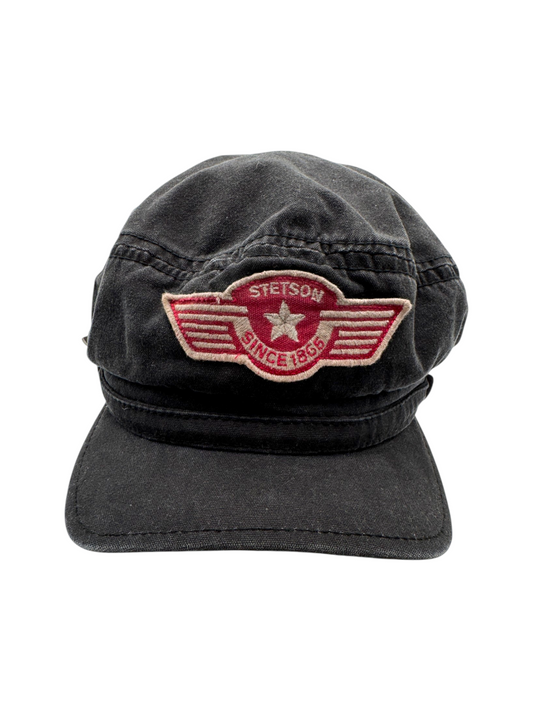 Stetson Military Cap Peabody Cotton Schwarz