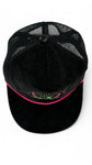 Vintage Hang Loose Cap 90s Hawaiian Headwear Corduroy Schwarz Neon One Size