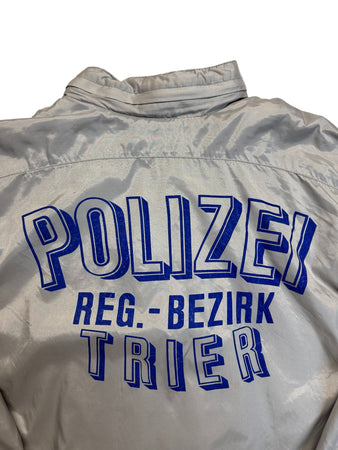Rare! 80s Adidas Sportjacke "Polizei Trier" Frottee Inlay Grau Blau D5 S-M
