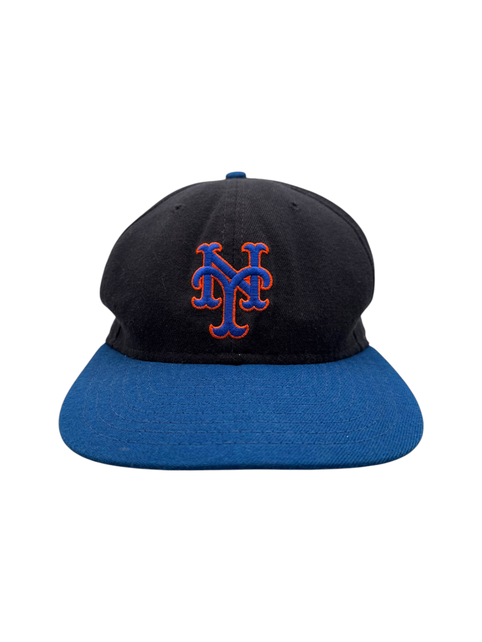 90s New Era MLB Cap New York Mets Snapback Made In USA Blau Schwarz