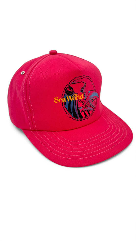 Vintage Sea World Cap 90s Made In USA Pink