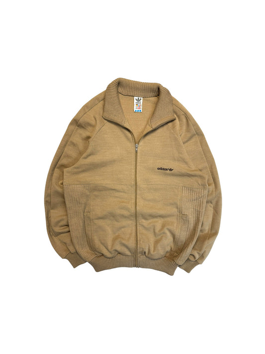 Rare! 80s Adidas Sportjacke 30% Schurwolle Made In West Germany Braun 52 L