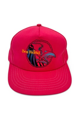 Vintage Sea World Cap 90s Made In USA Pink