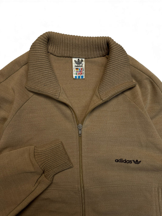 Rare! 80s Adidas Sportjacke 30% Schurwolle Made In West Germany Braun 52 L