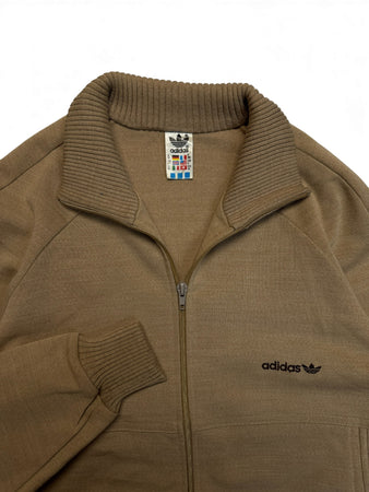 Rare! 80s Adidas Sportjacke 30% Schurwolle Made In West Germany Braun 52 L