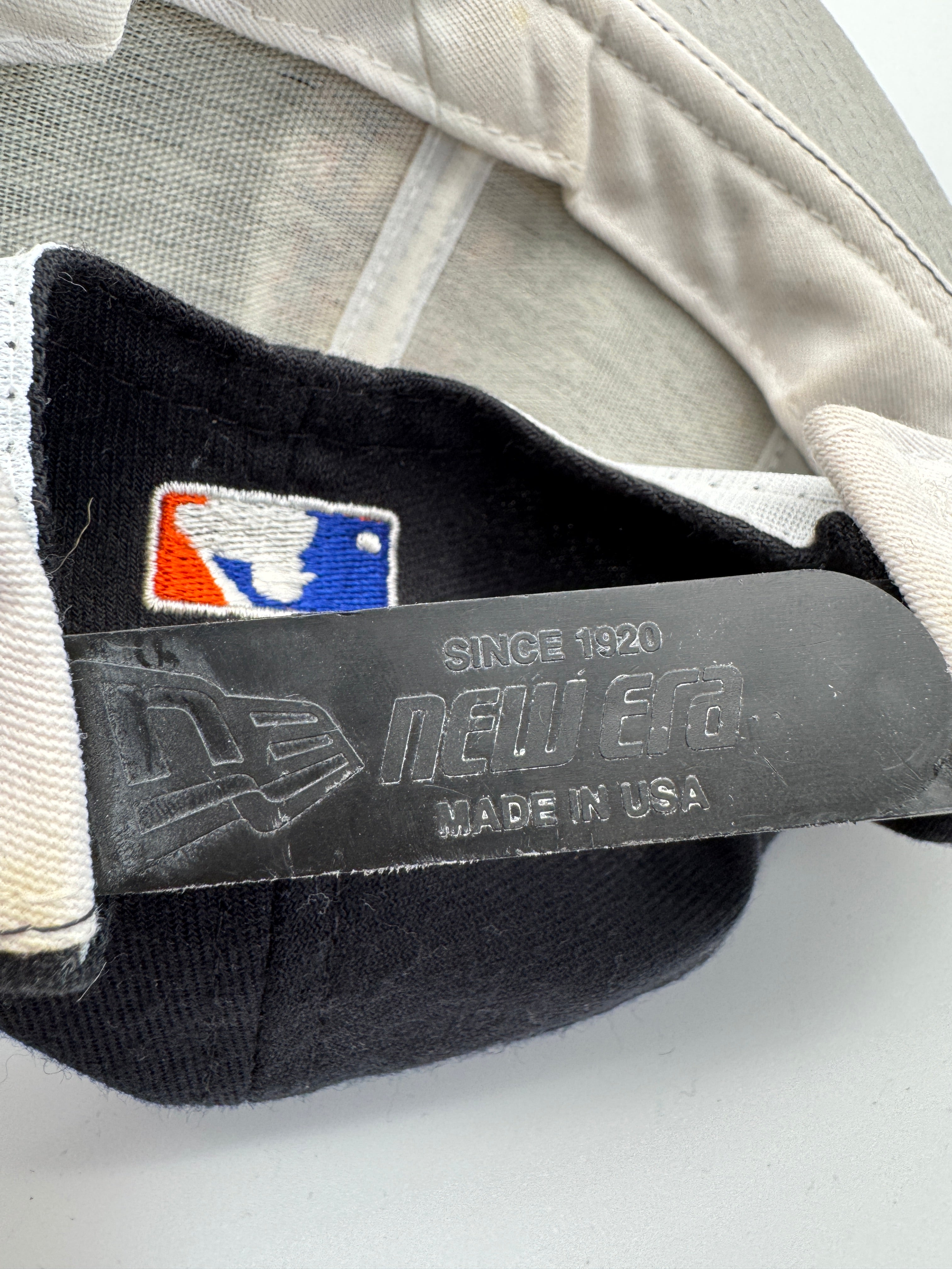 90s New Era MLB Cap New York Mets Snapback Made In USA Blau Schwarz