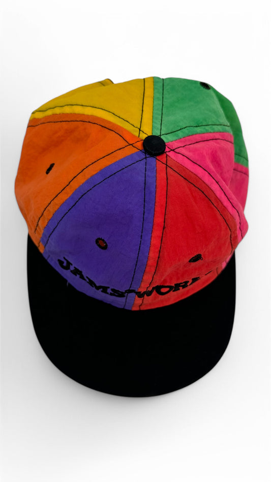 Vintage Jams World Cap 80s Surf Line Hawaii Colorblock Bunt One Size
