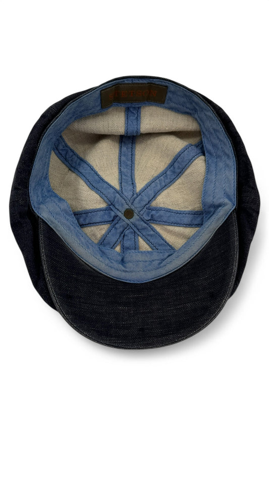 Stetson Schiebermütze Denim Look Dunkelblau