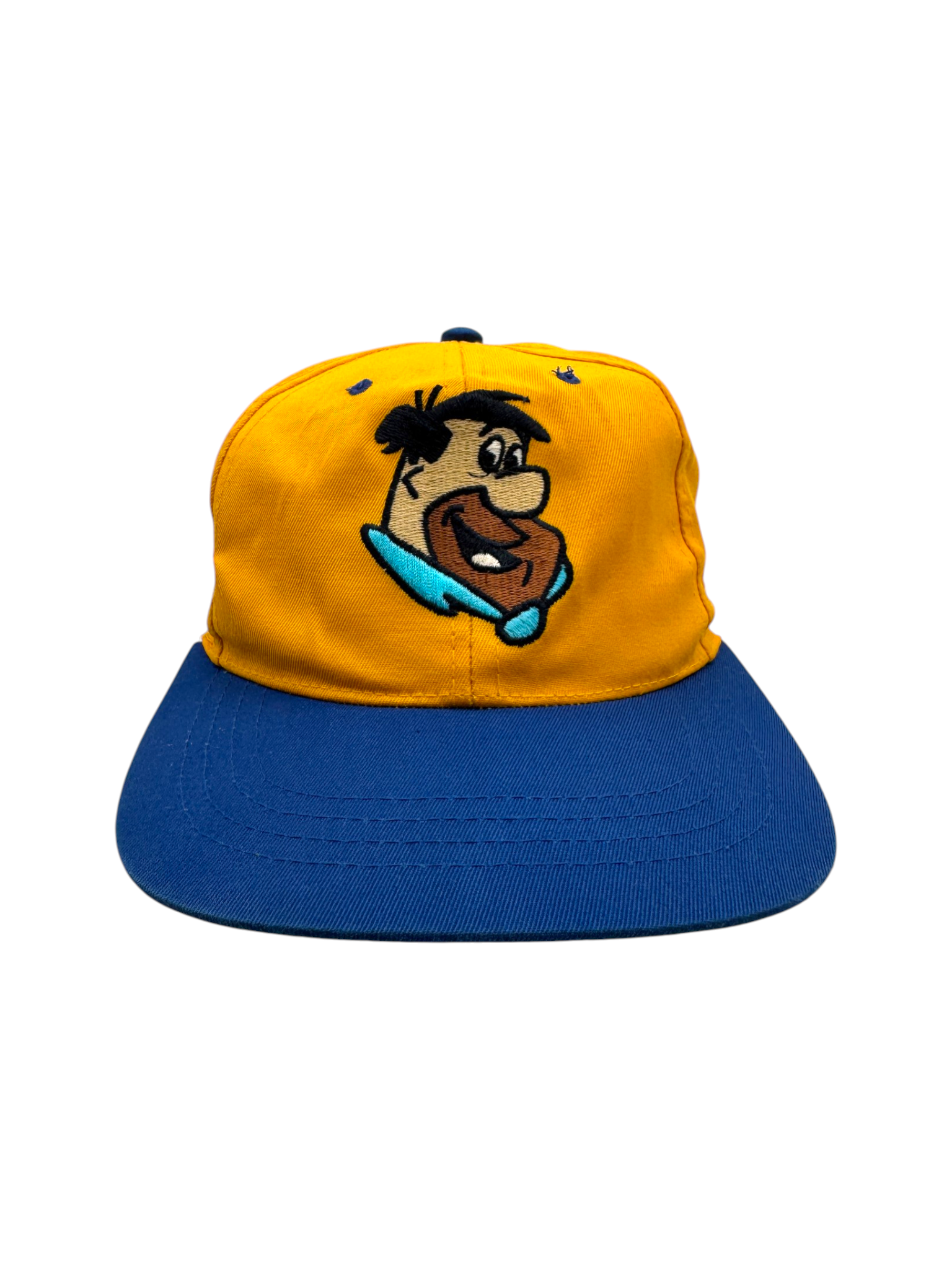 90s American Needle Cap Fred Flinstone Gelb Blau