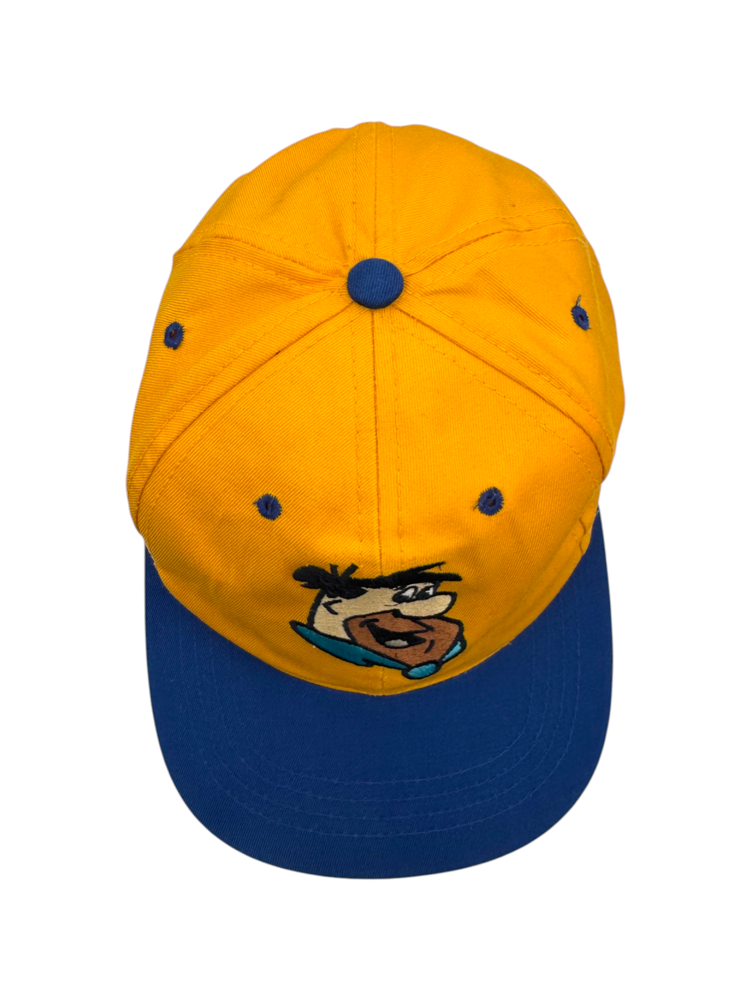 90s American Needle Cap Fred Flinstone Gelb Blau
