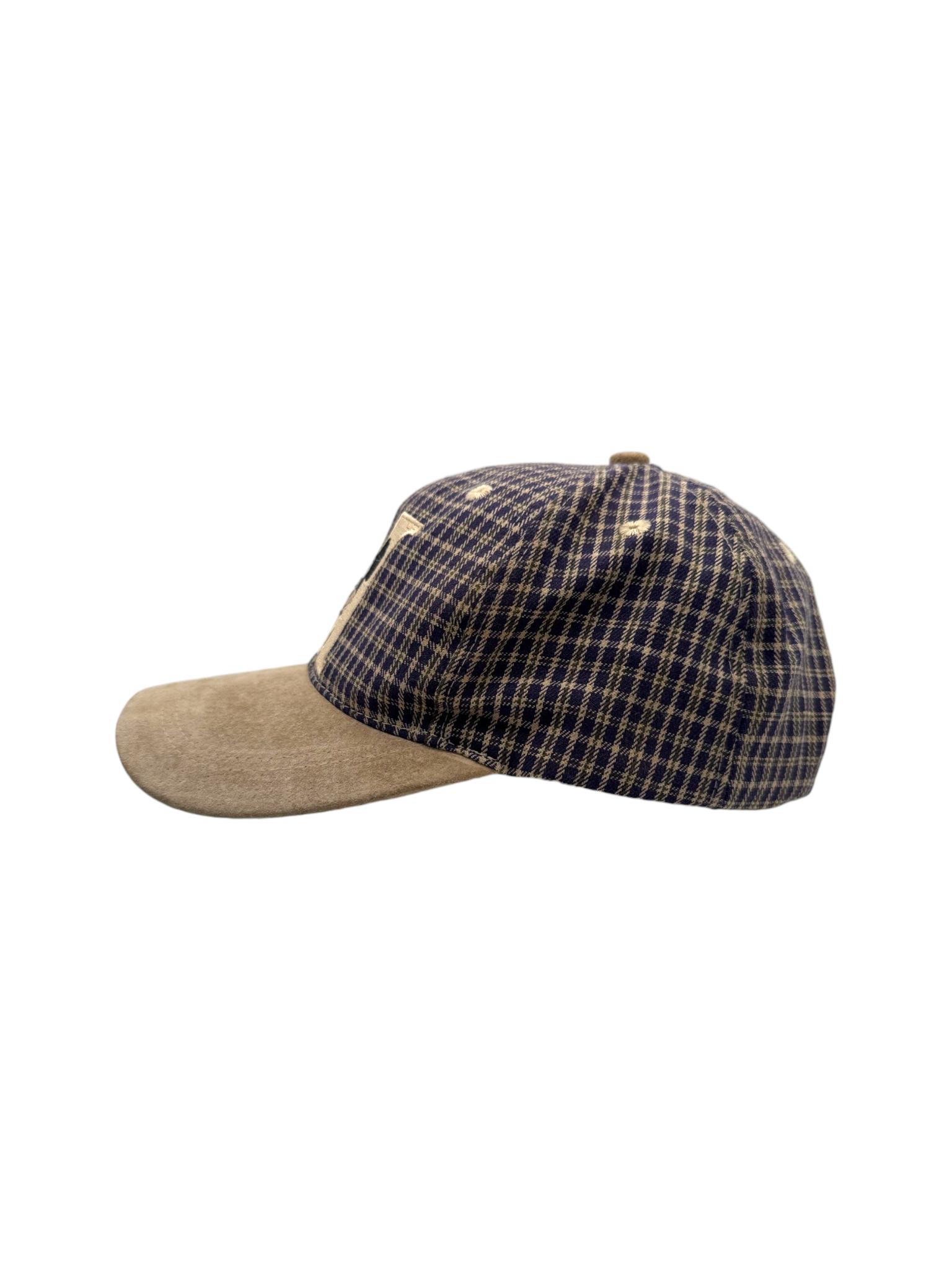 90s Disney Cap Mickey Mouse Checkered Braun