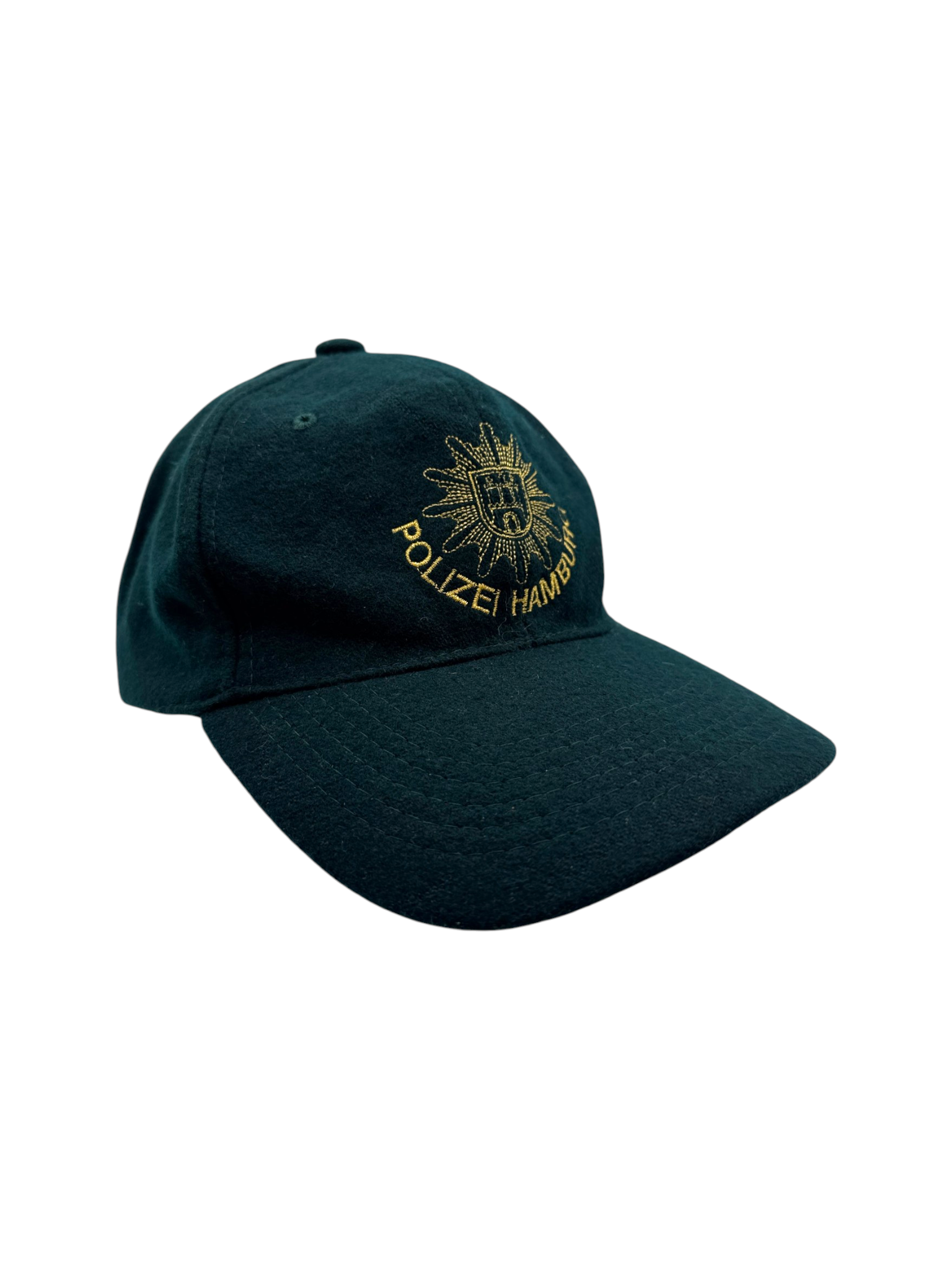90s Polizei Hamburg Cap Wolle Grün