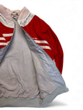 80s Adidas Sportjacke Frottee Inlay Rot Grau D6 M-L
