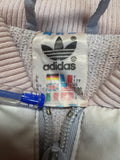 80s Adidas Sportjacke Frottee Inlay Rot Grau D6 M-L