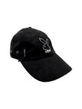 00s Playboy Cap Velcro Strapback Rhinestone Schwarz