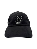 00s Playboy Cap Velcro Strapback Rhinestone Schwarz