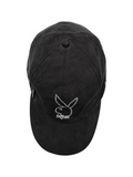 00s Playboy Cap Velcro Strapback Rhinestone Schwarz
