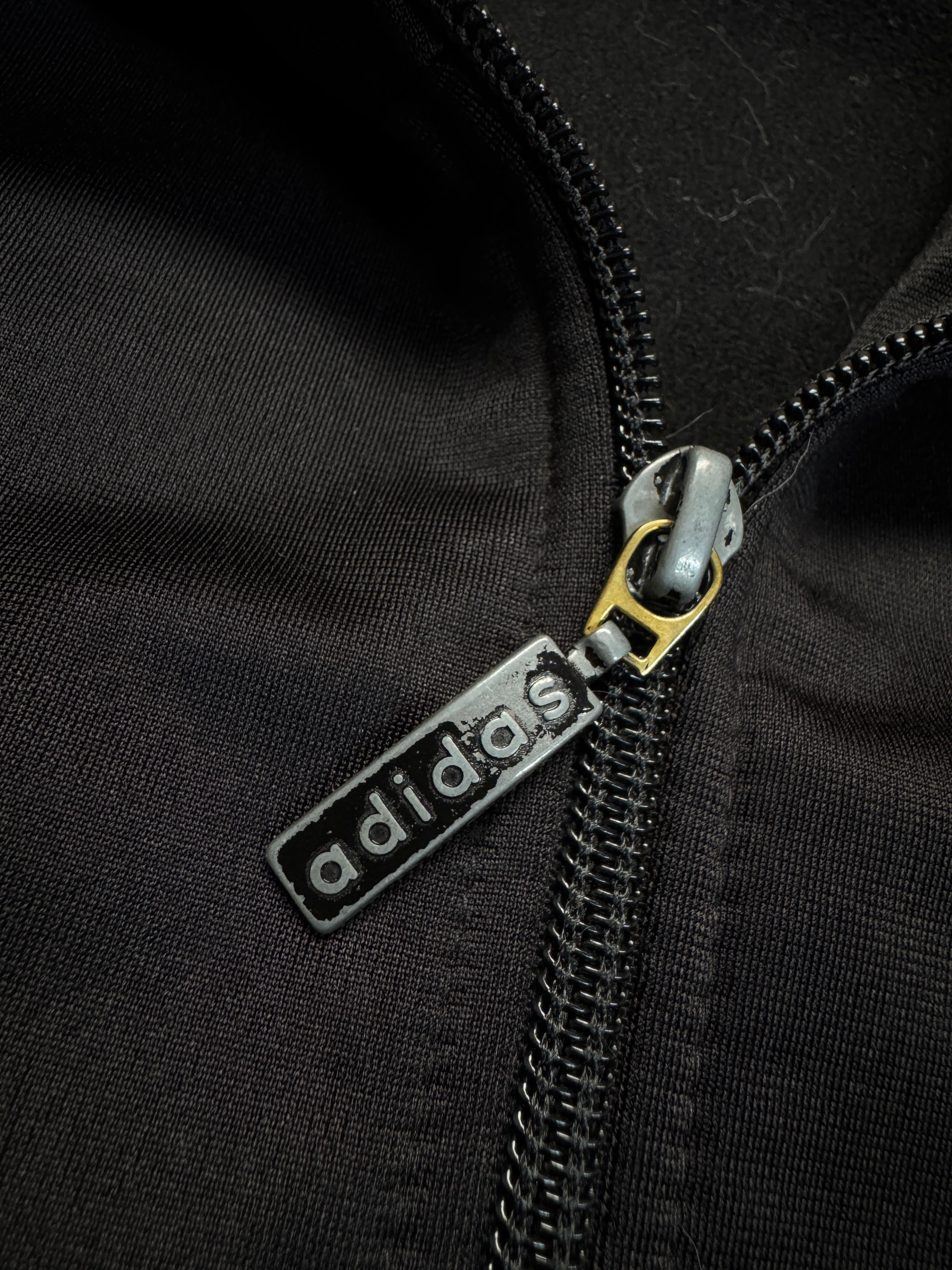 90s Adidas Sportjacke Firebird Schwarz Grün D3 S