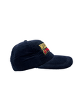 90s Williams Pircher Promo Padded Cord Cap Snapback Dunkelblau