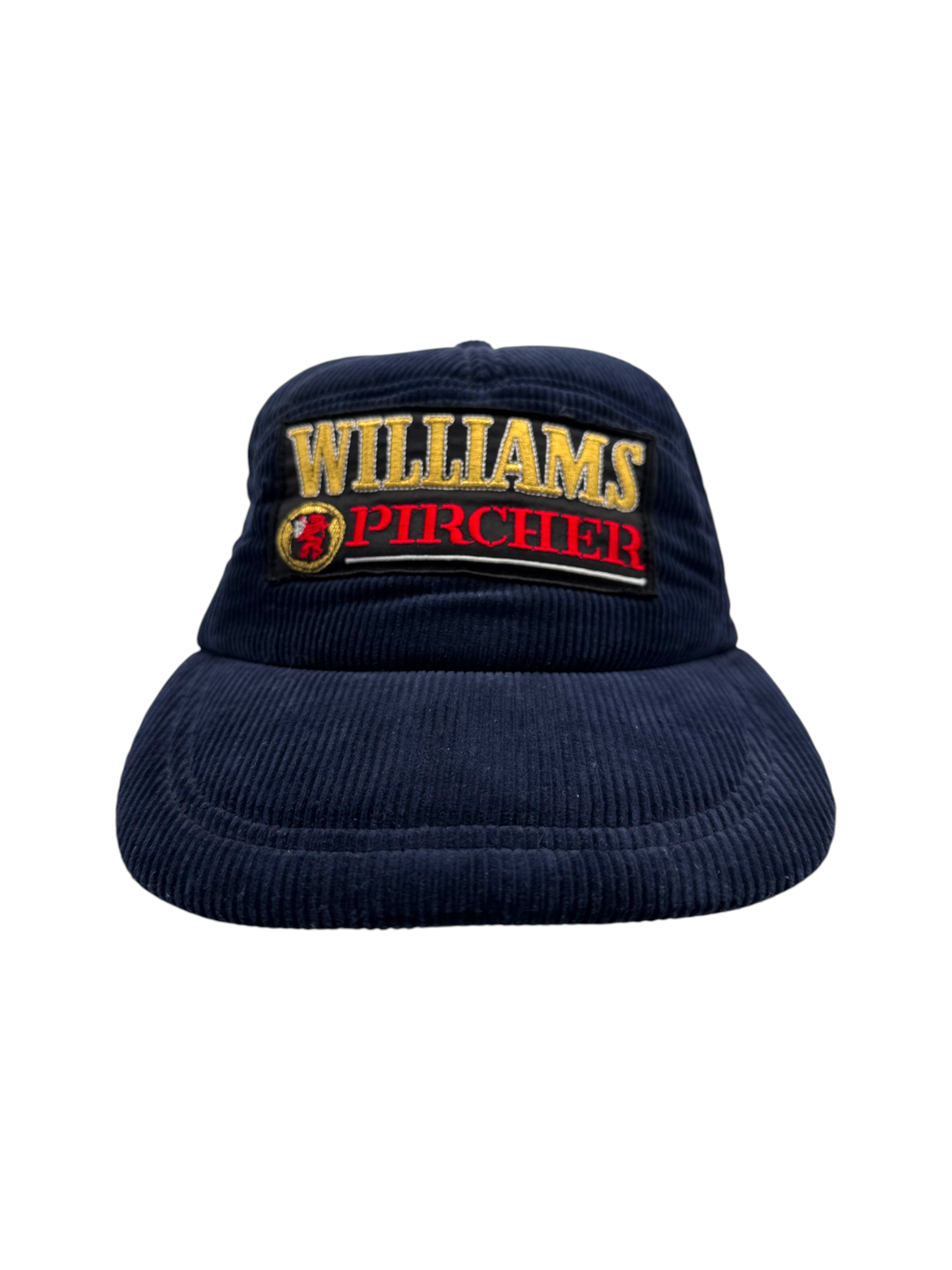 90s Williams Pircher Promo Padded Cord Cap Snapback Dunkelblau