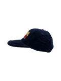 90s Williams Pircher Promo Padded Cord Cap Snapback Dunkelblau