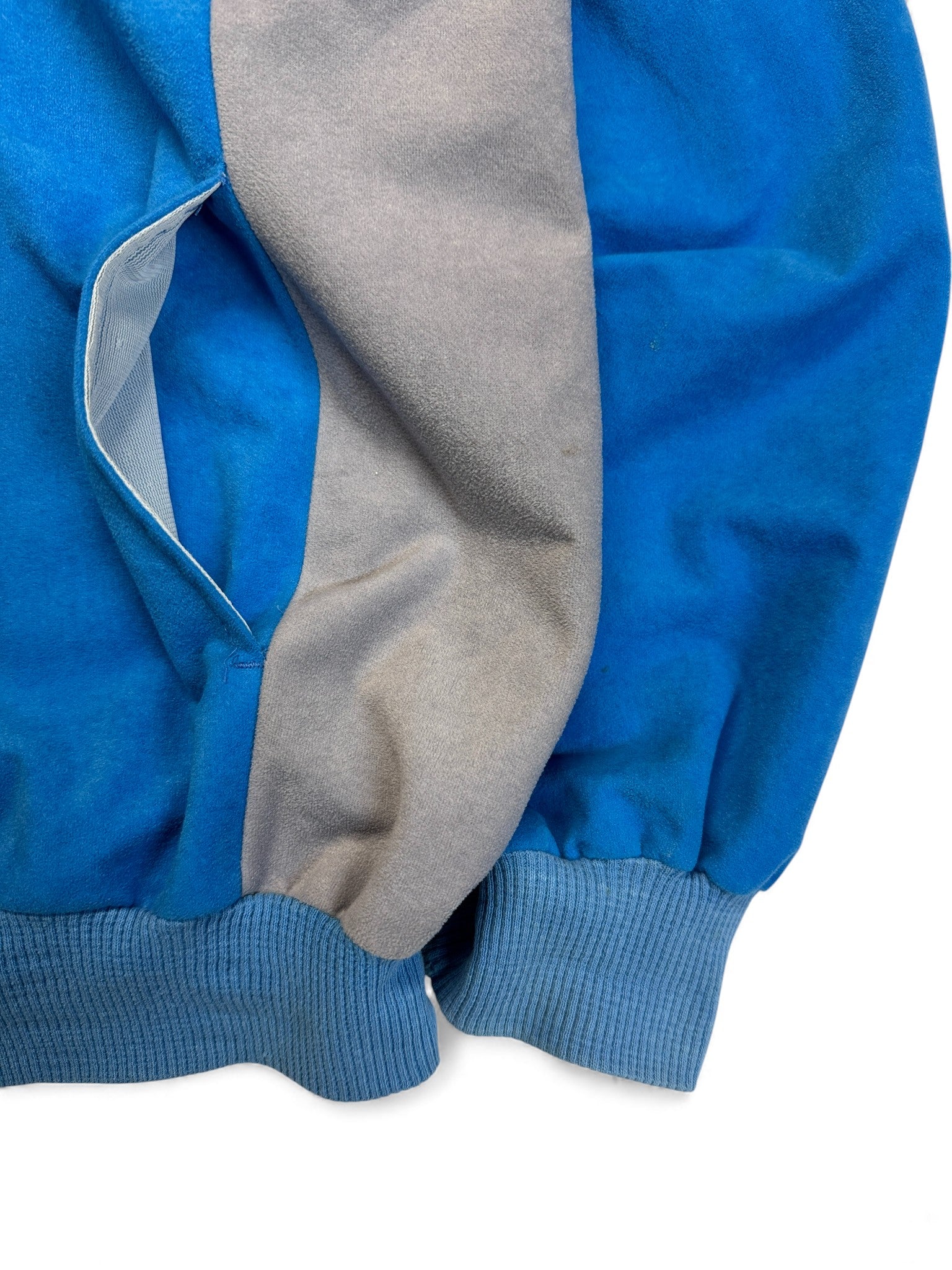 88/89 Adidas By Ventex Sportjacke "Challenger" Trabzon Sport Anthem Velours Made In France Blau Rot 6/50 M