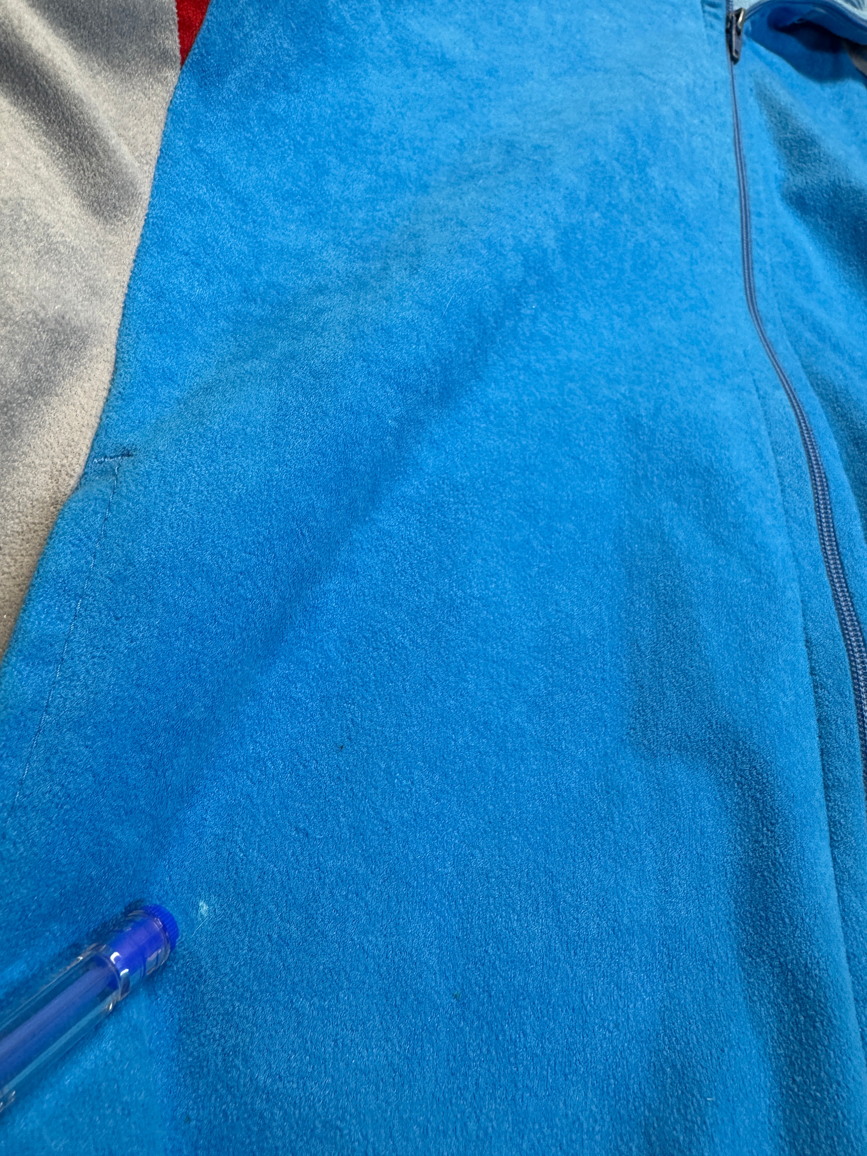 88/89 Adidas By Ventex Sportjacke "Challenger" Trabzon Sport Anthem Velours Made In France Blau Rot 6/50 M