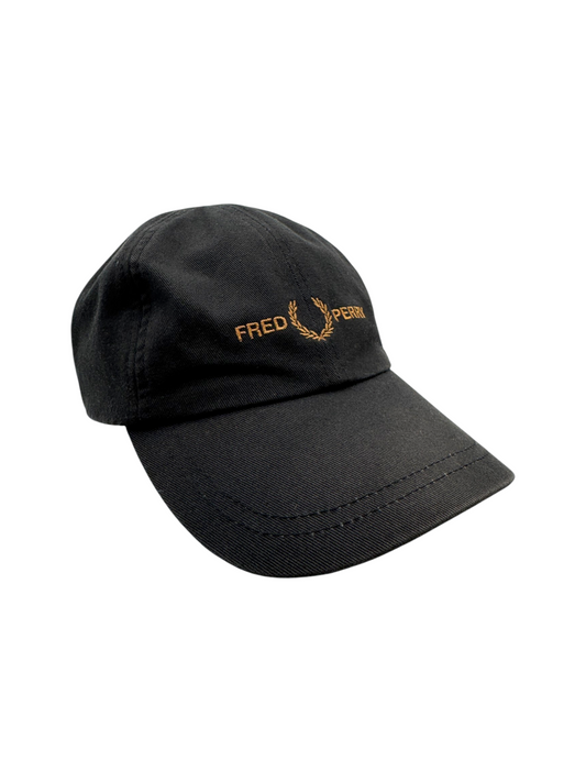 2010s Fred Perry Cap Strapback Schwarz