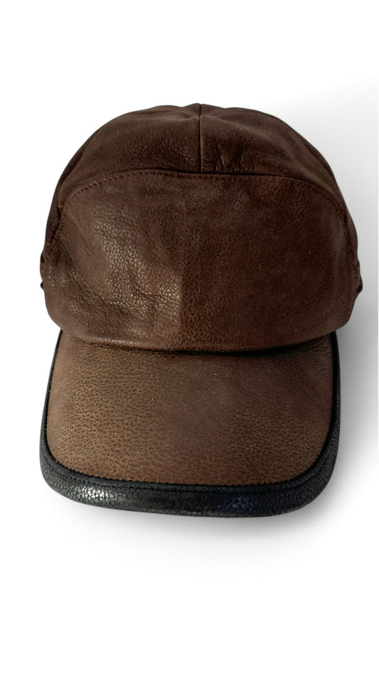 Vintage Stetson Cap Leder Mit Ohrenklappen Braun Schwarz One Size
