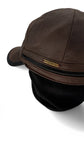 Vintage Stetson Cap Leder Mit Ohrenklappen Braun Schwarz One Size