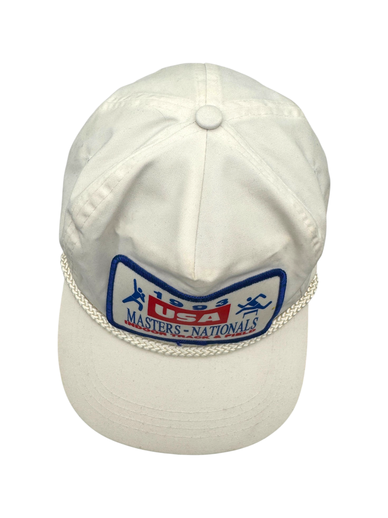 1993 USA Cap Masters-National Indoor Track & Field Metal Clip Strapback Weiß