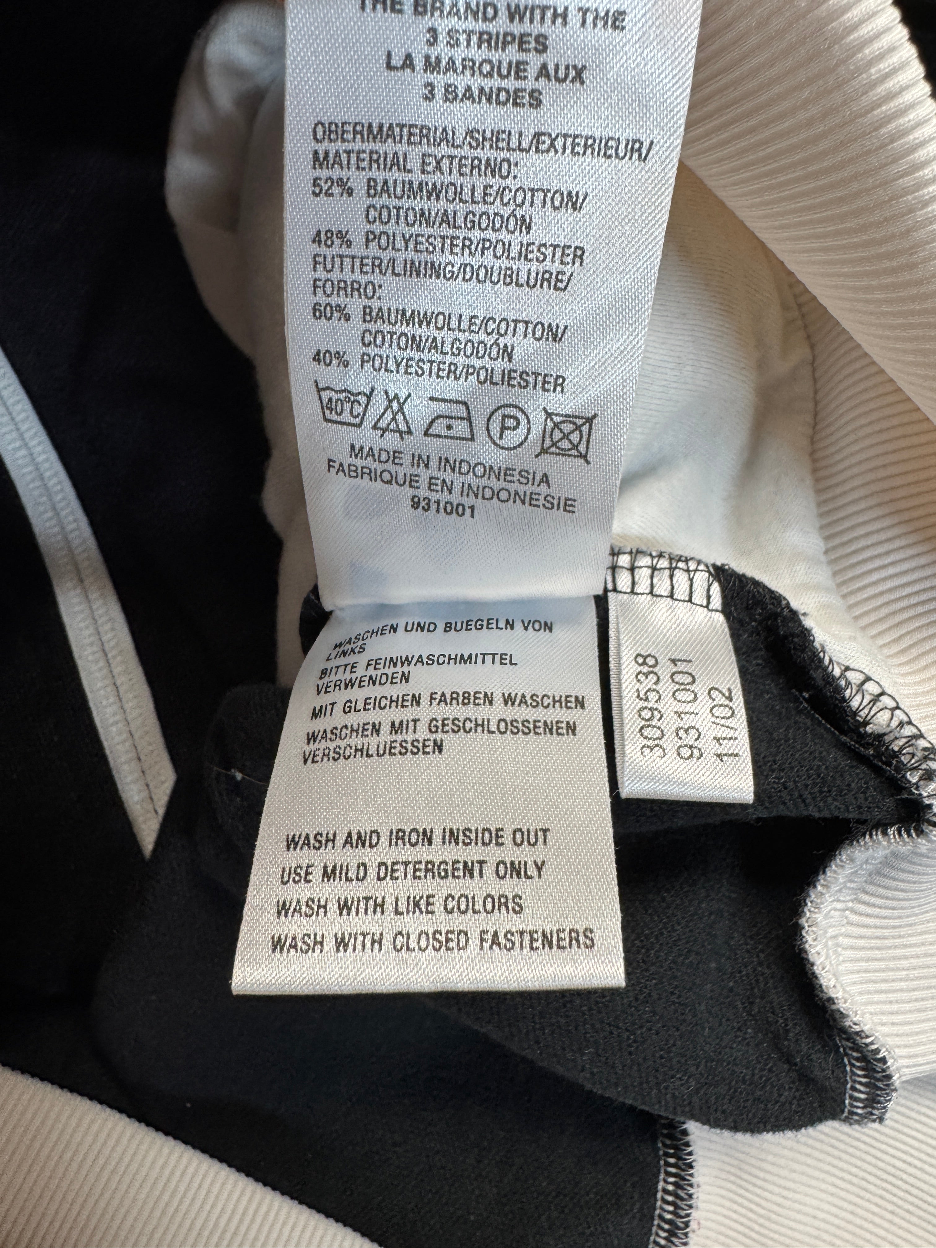 2002 Adidas Damen Sportjacke Schwarz Weiß 42 L