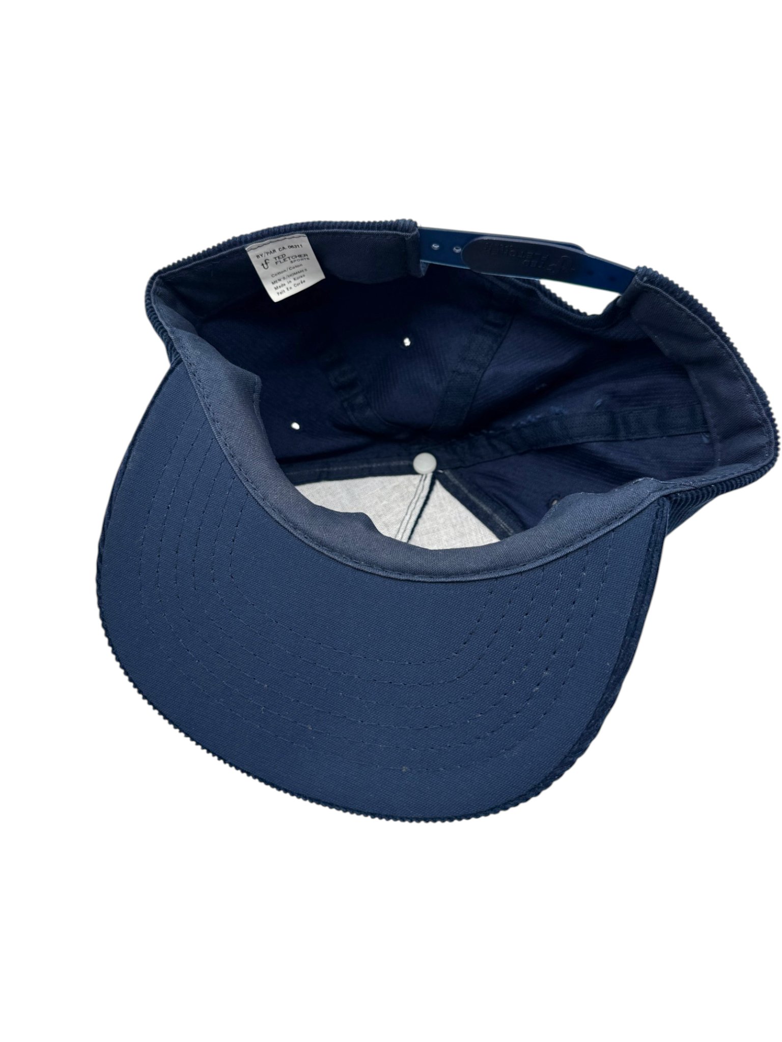 90s Ted Fletcher Corduroy Cap British Columbia Made In Korea Blau