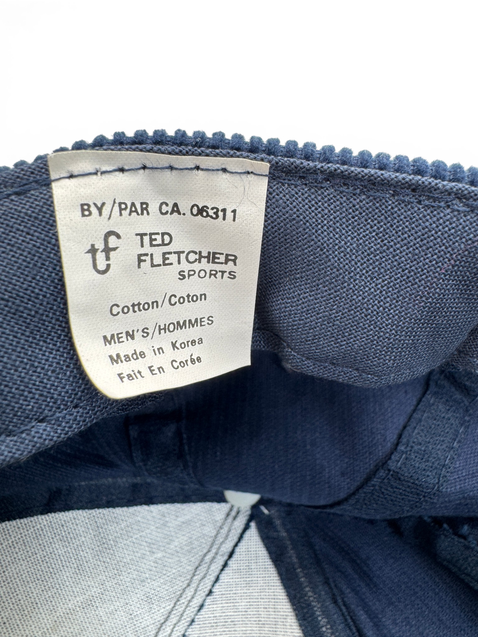 90s Ted Fletcher Corduroy Cap British Columbia Made In Korea Blau