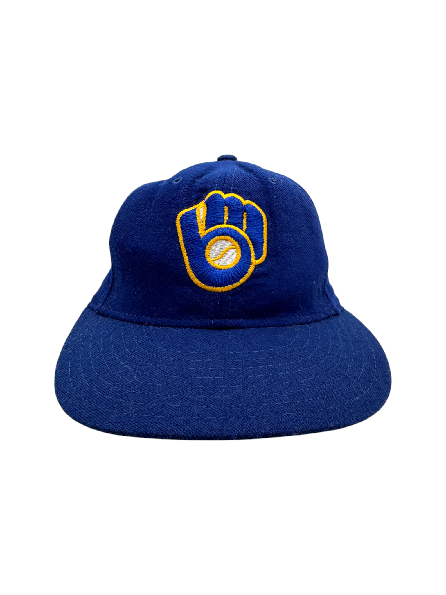 90s New Era MLB Cap Milwaukee Brewers Made In USA Blau Fitted 7 1/4