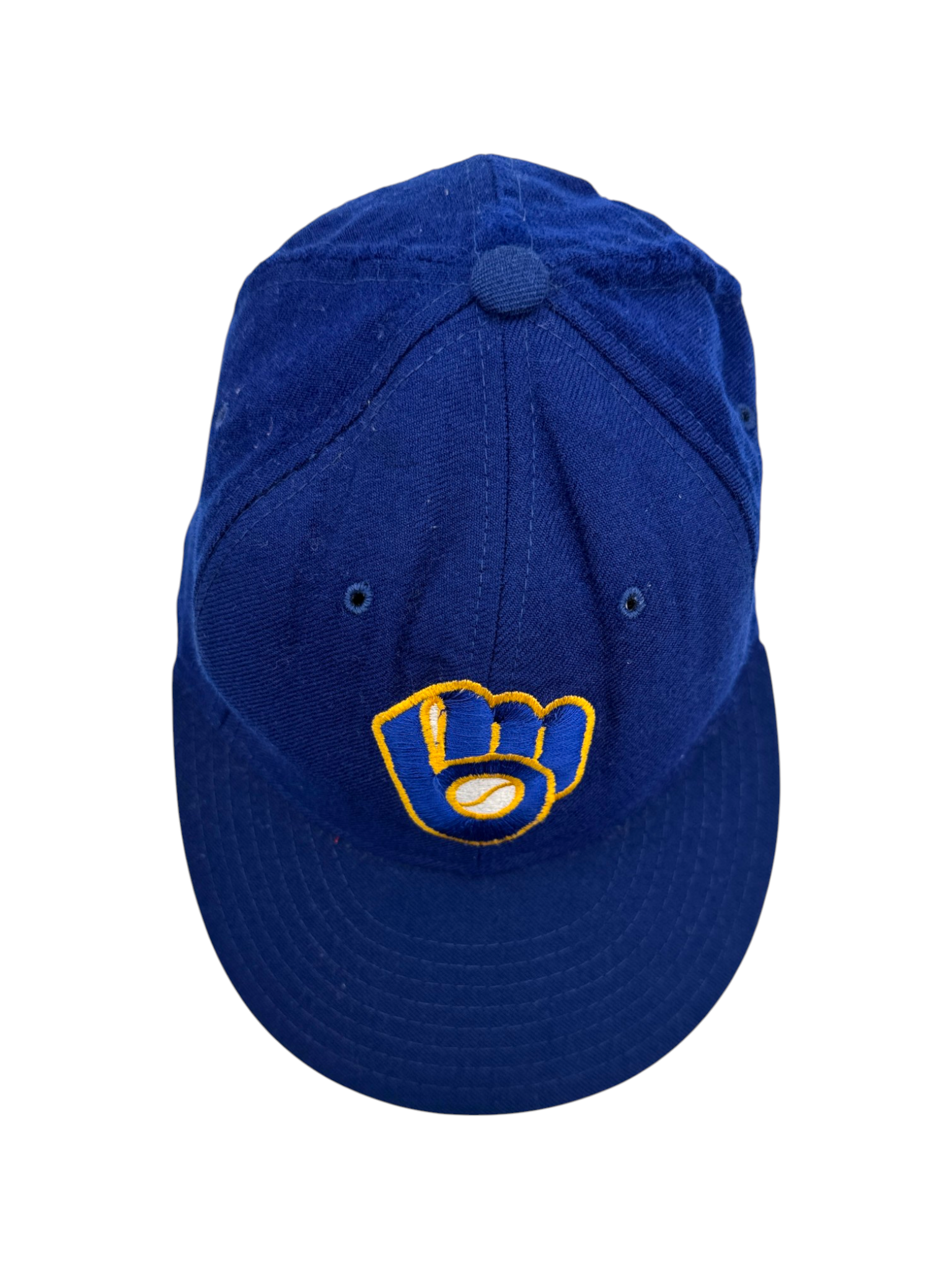 90s New Era MLB Cap Milwaukee Brewers Made In USA Blau Fitted 7 1/4