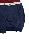 80s Adidas Sportjacke Velours Moncler-Lampo Double-Zip Made In West Germany Dunkelblau Rot D52 L