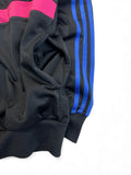 90s Adidas Sportjacke "First" Rare Colorway Schwarz Blau 180 M-L